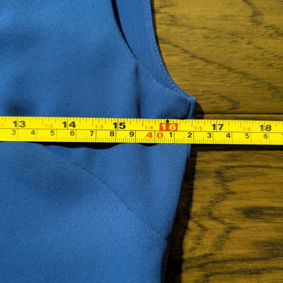 RW&CO peplum keyhole sleeveless top blue size XS - Picture 8 of 16
